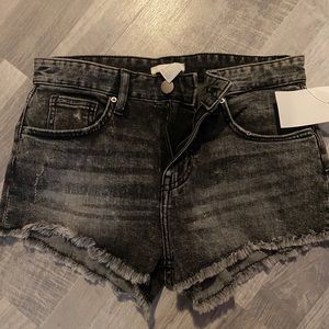 Brand new H&M black jean shorts